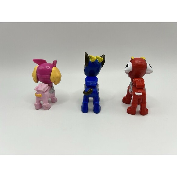 PAW PATROL Mighty Pups Skye, Chase, Marshall 2.5” Figure Lot Of 3 - Picture 4 of 7